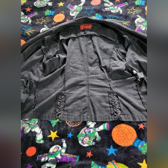 Tripp NYC VINTAGE 2X Black Button-Up Jacket with Lace Details - Picture 5 of 16